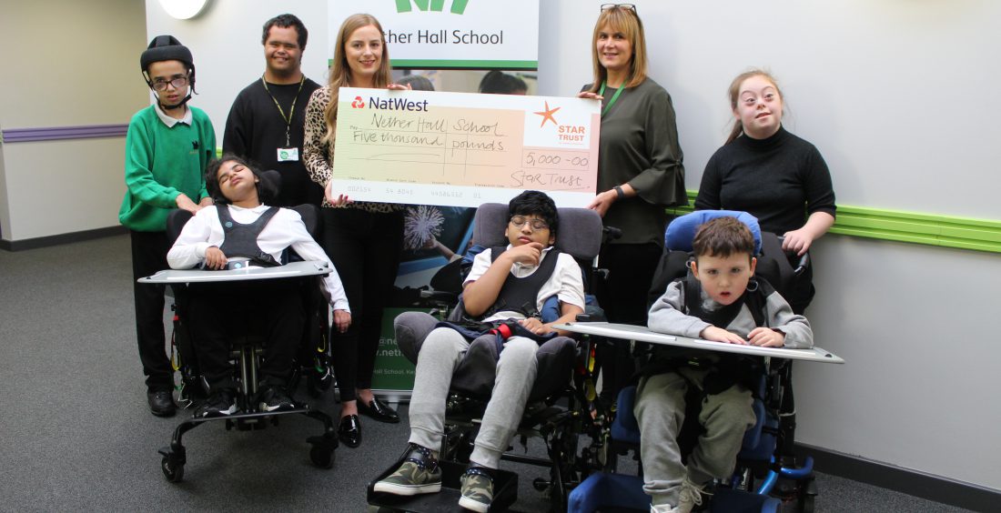 Nether Hall School cheque presentation