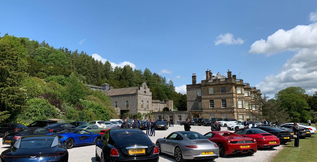 Cars lined up for the Star Trust motoring day