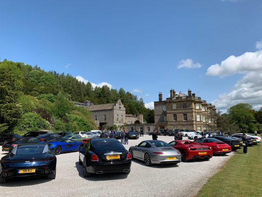 Cars lined up for the Star Trust motoring day